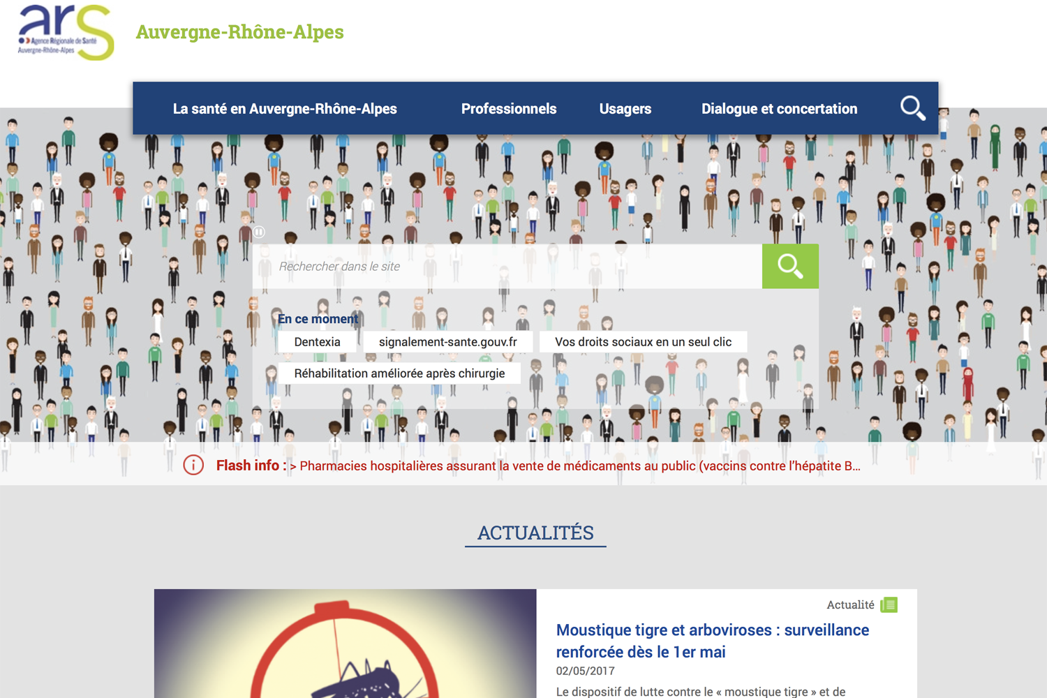 Site internet de l'ARS Rhône-Alpes