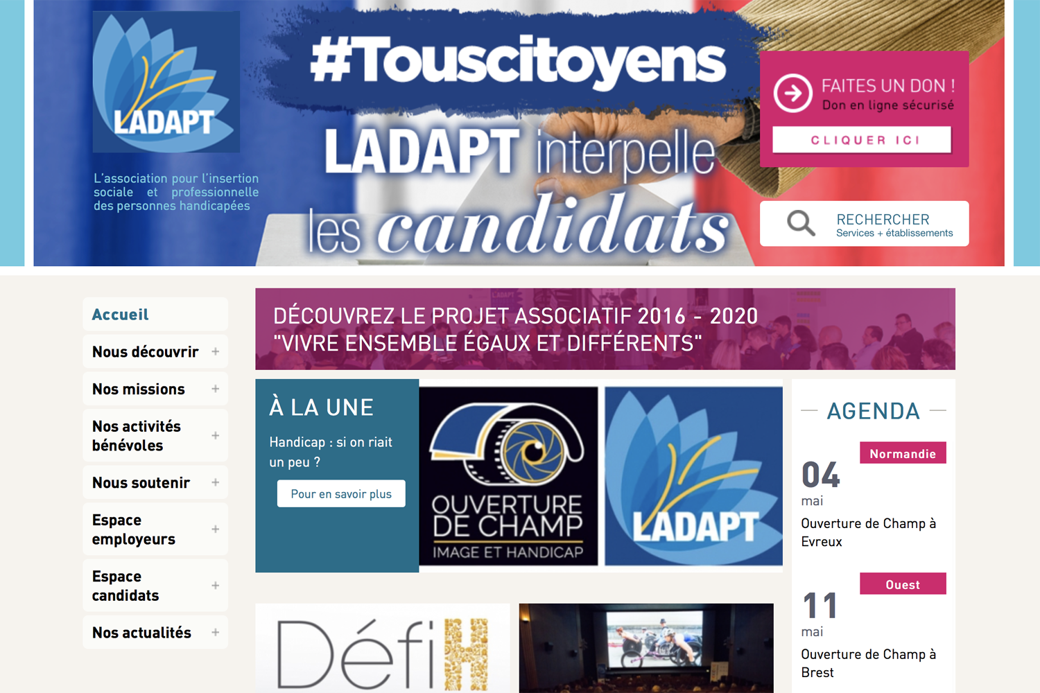 Site internet de LADAPT