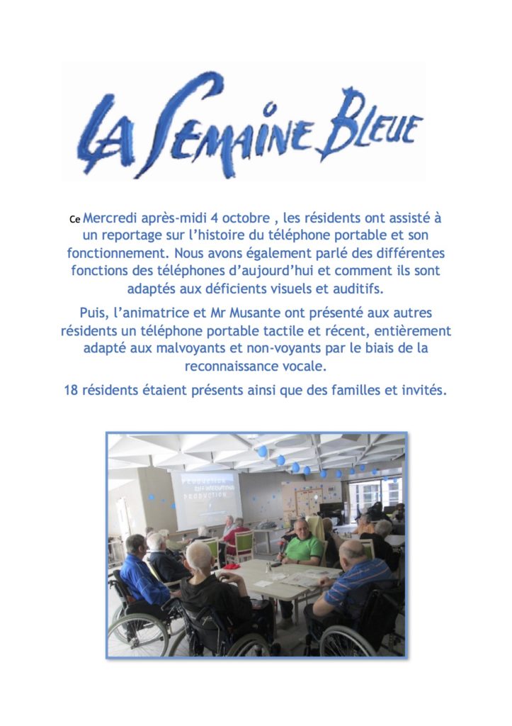 jpeg du reportage Semaine bleue
