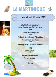 Menu à thème - juin 2017