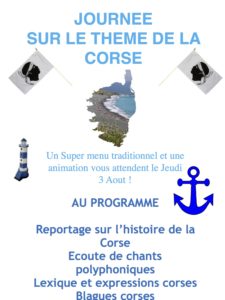 Journée du 3-08 sur le thème de la Corse