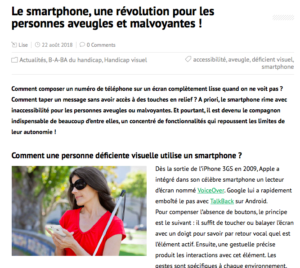 copie d'écran de l'article sur le webzine Ookena
