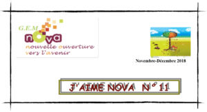 programme des activités GEM Nova pour les mois de novembre et décembre 2018 (vignette)