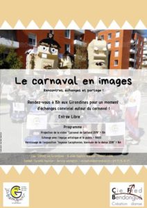 annonce de la présentation des images du carnaval